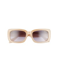 Quay Australia Yada Yada 47mm Rectangle Sunglasses In Ivory Brown To Tan At Nordstrom