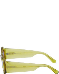 Dries Van Noten Yellow Linda Farrow Edition Round Sunglasses