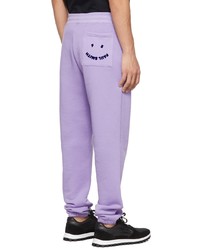 Ps By Paul Smith Purple Flocked Happy Lounge Pants