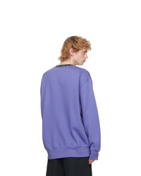 Acne Studios Purple Jacquard Logo Sweatshirt