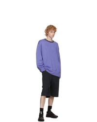Acne Studios Purple Jacquard Logo Sweatshirt