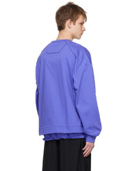 Juun.J Purple Paneled Sweatshirt