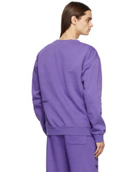 AAPE BY A BATHING APE Purple Rubber Logo Crewneck Sweater