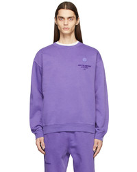 AAPE BY A BATHING APE Purple Rubber Logo Crewneck Sweater