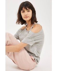 Topshop Cold Shoulder Tee