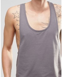 Asos Brand Tank With Extreme Racer Back In Purple
