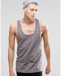 Asos Brand Tank With Extreme Racer Back In Purple