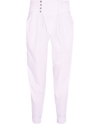 Isabel Marant Odrys Cotton Tapered Pants Lilac