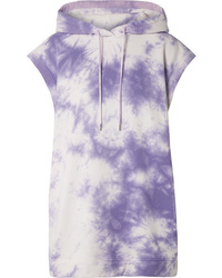 Light Violet Tie-Dye Casual Dress