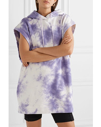Ninety Percent Oversized Hooded Tie Dyed Organic Cotton Terry Mini Dress