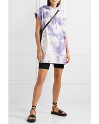 Ninety Percent Oversized Hooded Tie Dyed Organic Cotton Terry Mini Dress