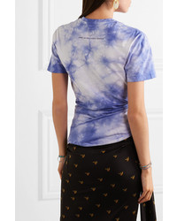 Paco Rabanne Lose Yourself Cropped Printed Tie Dyed Cotton Jersey T Shirt