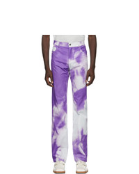 Ottolinger Purple And White Five Pocket Jeans
