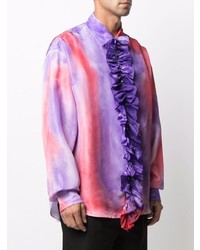 Marni Frilled Tie Dye Print Shirt