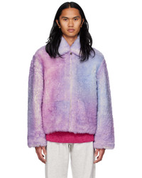 Light Violet Tie-Dye Shearling Jacket