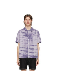 Light Violet Tie-Dye Short Sleeve Shirt