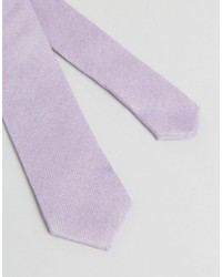 Asos Slim Tie In Textured Lilac