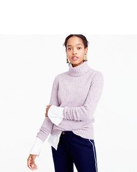 J.Crew Ribbed Turtleneck In Italian Cashmere Donegal