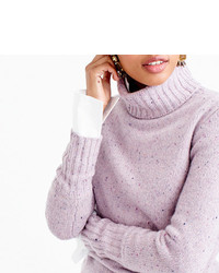 J.Crew Ribbed Turtleneck In Italian Cashmere Donegal
