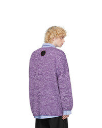 Loewe Purple And White Wool Oversized Sweater