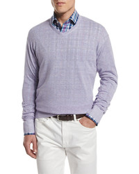 Peter Millar Wool Linen V Neck Sweater