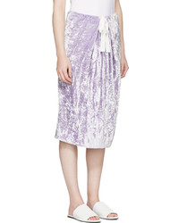 Victoria Beckham Purple Velvet Skirt