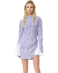 Light Violet Vertical Striped Dress