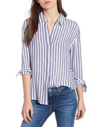 Light Violet Vertical Striped Dress Shirt