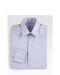 Armani Collezioni Striped Dress Shirt Lavender
