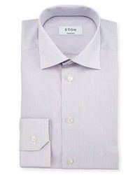 Eton Contemporary Fit Micro Striped Woven Dress Shirt Light Purpleblue