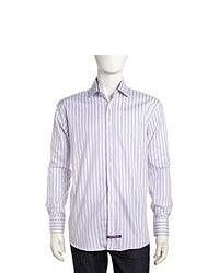English Laundry Mix Stripe Long Sleeve Dress Shirt Violet