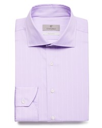 Canali Impeccabile Stripe Dress Shirt In Dark Pink At Nordstrom