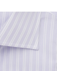 Turnbull & Asser Lilac Slim Fit Striped Cotton Shirt