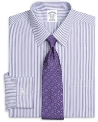 Brooks Brothers Non Iron Regent Fit Alternating Split Stripe Dress Shirt