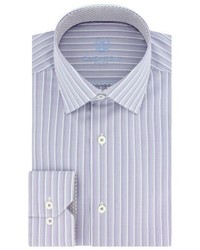Bugatchi Trim Fit Stripe Dress Shirt