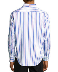 Robert Graham Amaretto Striped Woven Sport Shirt Lilac