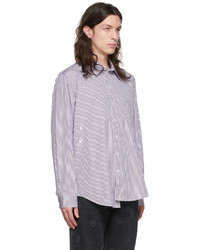 Martine Rose Brown Cotton Stripe Shirt