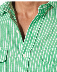 Polo Ralph Lauren Custom Fit Striped Linen Workshirt