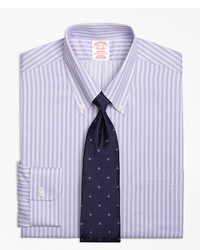 Brooks Brothers Non Iron Milano Fit Triple Stripe Dress Shirt