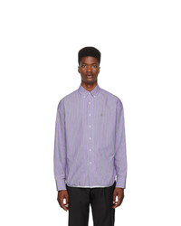Lanvin Purple Striped Shirt