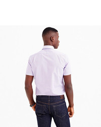 Ludlow Short Sleeve Shirt In Violet Stripe