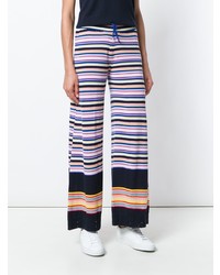 Barrie Striped Flared Trousers