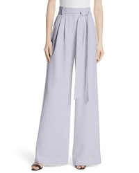 Milly Trapunto Italian Cady Wide Leg Trousers