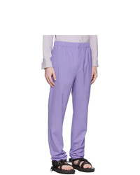 Tibi Purple Eamon Pull On Trousers