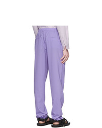 Tibi Purple Eamon Pull On Trousers