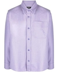 A.P.C. Wool Blend Long Sleeve Shirt
