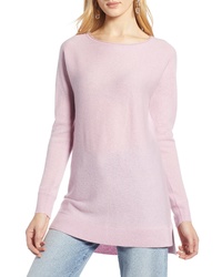Halogen Highlow Wool Cashmere Tunic Sweater