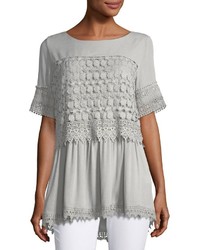 Lumie Lace Popover Woven Top