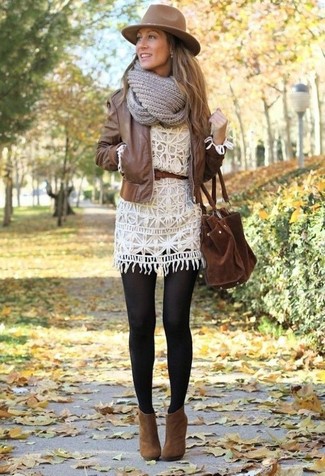 White Crochet Casual Dress Outfits: 
