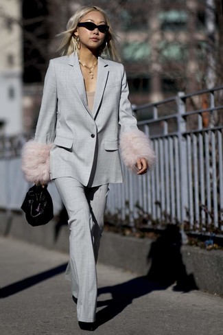Grey Suit Outfits For Women: 